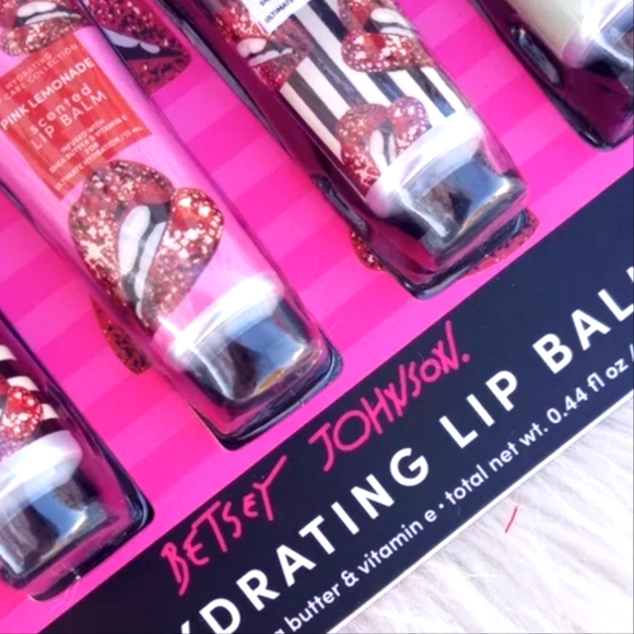 Brand New Betsey Johnson 7 Piece Hydrating Lip Balm Collection- - Picture 2 of 7